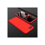 Nezih Case Oppo Rx17 Neo Uyumlu 3 Parça Slim Sert Silikon Kılıf, Mat Görünüm, Ultra İnce, Kırmızı