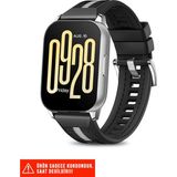 Nezih Case Redmi Watch 5 Active / Redmi Watch 5 Lite Uyumlu Dikişli Lansman Kordon 22MM - Siyah