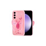 Nezih Case Samsung Galaxy A05 ile Uyumlu Kamera Korumalı 3D Kelebek Figürlü Silikon Kılıf, Açık Pembe