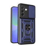 Nezih Case Samsung Galaxy A27 Uyumlu Magnetik Standlı Kamera Korumalı Sürgülü Kılıf (Mavi)