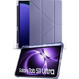 Nezih Case Samsung Galaxy S11 Ultra X930 Uyumlu Akıllı Kapak Kalem Bölmeli Tablet Kılıfı - Lavanta - Gri