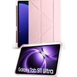 Nezih Case Samsung Galaxy S11 Ultra X930 Uyumlu Akıllı Kapak Kalem Bölmeli Tablet Kılıfı - Rose Gold