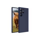 Nezih Case Samsung Galaxy S23 Ultra ile Uyumlu Kılıf, Kamera Korumalı, Kadife İç Yüzeyli, Silikon Kapak, Lacivert
