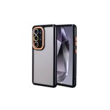 Nezih Case Samsung Galaxy S23 Ultra ile Uyumlu Kılıf, Kamera Koruması, Renkli Kenarlar, Mat Silikon Arka, Siyah