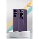 Nezih Case Samsung Galaxy S23 Ultra Uyumlu Ultra İnce Kameralı Korumalı Sert Rubber Procase Kapak Kılıf, Mor