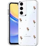 Nezih Case Samsung Galaxy S24 Fe Uyumlu Şeffaf Görünümlü Simli Zarif Kılıf - Şeffaf Siyah - Gri