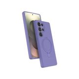 Nezih Case Samsung Galaxy S25 Ultra Uyumlu Içi Kadife Stand Olabilen Halka Yüzüklü Kılıf - Lila