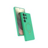 Nezih Case Samsung Galaxy S25 Ultra Uyumlu Içi Kadife Stand Olabilen Halka Yüzüklü Kılıf - Yeşil