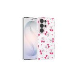 Nezih Case Samsung Galaxy S26 Ultra Uyumlu Yumuşak Silikon Şeffaf Kapak, Kalpli Kiraz Tasarım
