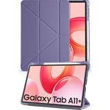 Nezih Case Samsung Galaxy Tab A11 Plus X230 11 Inç Uyumlu Akıllı Kalem Bölmeli Tablet Kılıfı - Lavanta - Gri