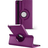 Nezih Case Samsung Galaxy Tab A11 X130 / A9 X110 8.7 Inç Uyumlu 360 Dönebilen Standlı Deri Tablet Kılıfı - Mor