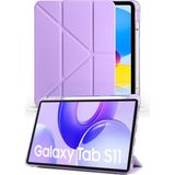 Nezih Case Samsung Galaxy Tab S11 11 Inç Uyumlu Akıllı Kalem Bölmeli Tablet Kılıfı - Lila
