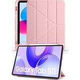 Nezih Case Samsung Galaxy Tab S11 11 Inç Uyumlu Akıllı Kalem Bölmeli Tablet Kılıfı - Pembe