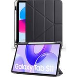 Nezih Case Samsung Galaxy Tab S11 11 Inç Uyumlu Akıllı Kalem Bölmeli Tablet Kılıfı - Siyah