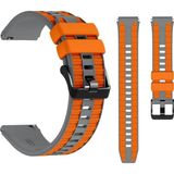 Nezih Case Samsung Galaxy Watch 46MM / Galaxy Watch 3 45MM / Gear S3 Uyumlu Kordon 22MM - Gri - Turuncu