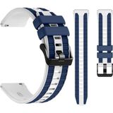 Nezih Case Samsung Galaxy Watch 46MM / Galaxy Watch 3 45MM / Gear S3 Uyumlu Kordon 22MM - Lacivert - Beyaz