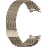 Nezih Case Samsung Galaxy Watch 6 40/44MM - Watch 6 Classic 43/47MM Uyumlu Orijinal Pim Hasır Metal Kordon - Gold