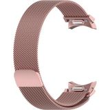 Nezih Case Samsung Galaxy Watch 6 40/44MM - Watch 6 Classic 43/47MM Uyumlu Orijinal Pim Hasır Metal Kordon - Rose Pink