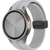 Nezih Case Samsung Galaxy Watch 6 Classic 43 / 47 mm Uyumlu Kordon Magnet Tokalı Silikon Strap - Gri