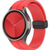 Nezih Case Samsung Galaxy Watch 6 Classic 43 / 47 mm Uyumlu Kordon Magnet Tokalı Silikon Strap - Kırmızı