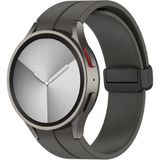 Nezih Case Samsung Galaxy Watch 6 Classic 43 / 47 mm Uyumlu Kordon Magnet Tokalı Silikon Strap - Koyu Gri