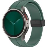 Nezih Case Samsung Galaxy Watch 6 Classic 43 / 47 mm Uyumlu Kordon Magnet Tokalı Silikon Strap - Koyu Yeşil