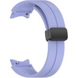 Nezih Case Samsung Galaxy Watch 6 Classic 43 / 47 mm Uyumlu Kordon Magnet Tokalı Silikon Strap - Lila