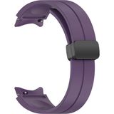 Nezih Case Samsung Galaxy Watch 6 Classic 43 / 47 mm Uyumlu Kordon Magnet Tokalı Silikon Strap - Mor
