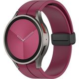 Nezih Case Samsung Galaxy Watch 6 Classic 43 / 47 mm Uyumlu Kordon Magnet Tokalı Silikon Strap - Mürdüm