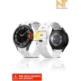 Nezih Case Samsung Galaxy Watch Fe / 4 / 5 / 5 Pro / 6 / 7 40 42 44 46MM Uyumlu Silikon Kordon - Beyaz