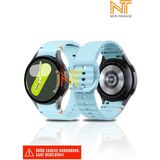 Nezih Case Samsung Galaxy Watch Fe / 4 / 5 / 5 Pro / 6 / 7 40 42 44 46MM Uyumlu Wave Silikon Kordon - Açık Mavi