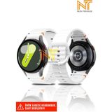 Nezih Case Samsung Galaxy Watch Fe / 4 / 5 / 5 Pro / 6 / 7 40 42 44 46MM Uyumlu Wave Silikon Kordon - Beyaz