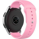 Nezih Case Samsung Galaxy Watch Fe 4/5/6/7 40-42-44-46 mm Uyumlu 20MM Yumuşak Jel Silikon Kordon Kayış - Pembe