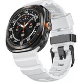 Nezih Case Samsung Galaxy Watch Ultra 47MM Uyumlu Yumuşak Silikon Kordon - Beyaz - Pembe