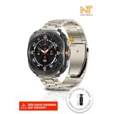 Nezih Case Samsung Galaxy Watch Ultra Uyumlu Orijinal Pim Ayarlanabilir Paslanmaz Çelik Baklalı Kordon