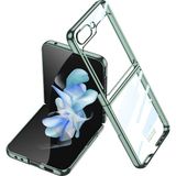 Nezih Case Samsung Galaxy Z Flip 5 Uyumlu Kıpta Full Koruma Lensli Kılıf - Koyu Yeşil
