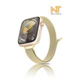 Nezih Case Watch 2/3/4/5/6/7/8/9/se/ultra/ultra 2 44/45/49mm Ve Seri 10 46mm Uyumlu Hasır Metal Kordon