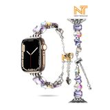 Nezih Case Watch 5/6/7/8/9/10/se/ultra/ultra2 44/45/49mm / Seri 10 46 / Seri 11 46mm Uyumlu Parlak Taşlı Kordon