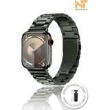 Nezih Case Watch 6/7/8/9/10/se/ultra/ultra2 44/45/49mm / Seri 10 46 / Seri 11 46mm Uyumlu Çelik Kordon - Apple Watch Seri 2/3/4/5/6/7/8/9/10/SE/SE2/ultra/ultra 2 44 45 46mm 49mm - Olive