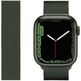 Nezih Case Watch 6/7/8/9/10/se/ultra/ultra2 44/45/49mm / Seri 10 46 / Seri 11 46mm Uyumlu Hasır Metal Kordon - Olive