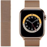 Nezih Case Watch 6/7/8/9/10/se/ultra/ultra2 44/45/49mm / Seri 10 46 / Seri 11 46mm Uyumlu Hasır Metal Kordon - Rose