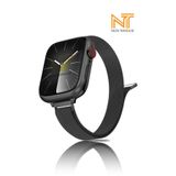 Nezih Case Watch 6/7/8/9/10/se/ultra/ultra2 44/45/49mm / Seri 10 46 / Seri 11 46mm Uyumlu Hasır Metal Kordon