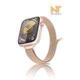 Nezih Case Watch Seri 5/6/7/8/9/se 38 40 41 Ve Seri 10 42 / Seri 11 42mm Uyumlu Ince Milanes Hasır Metal Kordon