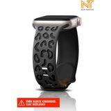 Nezih Case Watch Seri 5/6/7/8/9/se 38/40/41mm Seri 10 42 / Seri 11 42mm Uyumlu Leopar Silikon Kordon - Apple Watch Seri 2/3/4/5/6/7/8/9/se 38 40 41 ve Seri 10 42mm - Füme