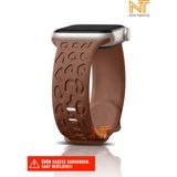 Nezih Case Watch Seri 5/6/7/8/9/se 38/40/41mm Seri 10 42 / Seri 11 42mm Uyumlu Leopar Silikon Kordon - Apple Watch Seri 2/3/4/5/6/7/8/9/se 38 40 41 ve Seri 10 42mm - Retro Gold