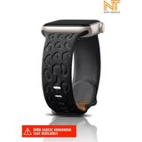 Nezih Case Watch Seri 5/6/7/8/9/se 38/40/41mm Seri 10 42 / Seri 11 42mm Uyumlu Leopar Silikon Kordon - Apple Watch Seri 2/3/4/5/6/7/8/9/se 38 40 41 ve Seri 10 42mm - Siyah
