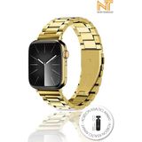 Nezih Case Watch Seri 5/6/7/8/9/se 38/40/41mm Seri 10 42 / Seri 11 42mm Uyumlu Paslanmaz Çelik Metal Kordon - Apple Watch Seri 2/3/4/5/6/7/8/9/SE/SE2 38 40 41mm ve Seri 10 42mm - Gold