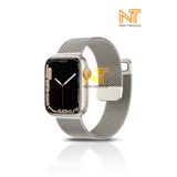 Nezih Case Watch Seri 5/6/7/8/9/se 38/40/41mm Seri 10 42 / Seri 11 42mm Uyumlu Starlight Hasır Metal Kordon