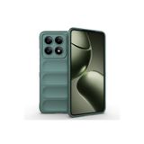 Nezih Case Xiaomi 14T Uyumlu Esnek Oyuklu Arka Yüzey Tasarımlı Silikon Kapak Kılıf, Koyu Yeşil