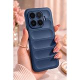 Nezih Case Xiaomi 17T Pro Uyumlu Etnik Oyuklu Arka Yüzey Tasarımlı Esnek Silikon Telefon Kılıfı (Lacivert)